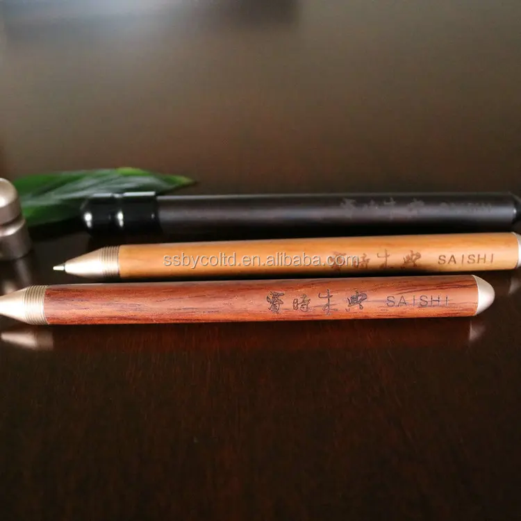 Wholesale Cheap Price Eco friendly Gift Wood Custom Logo Carbonized Bamboo Ballpoint Pen