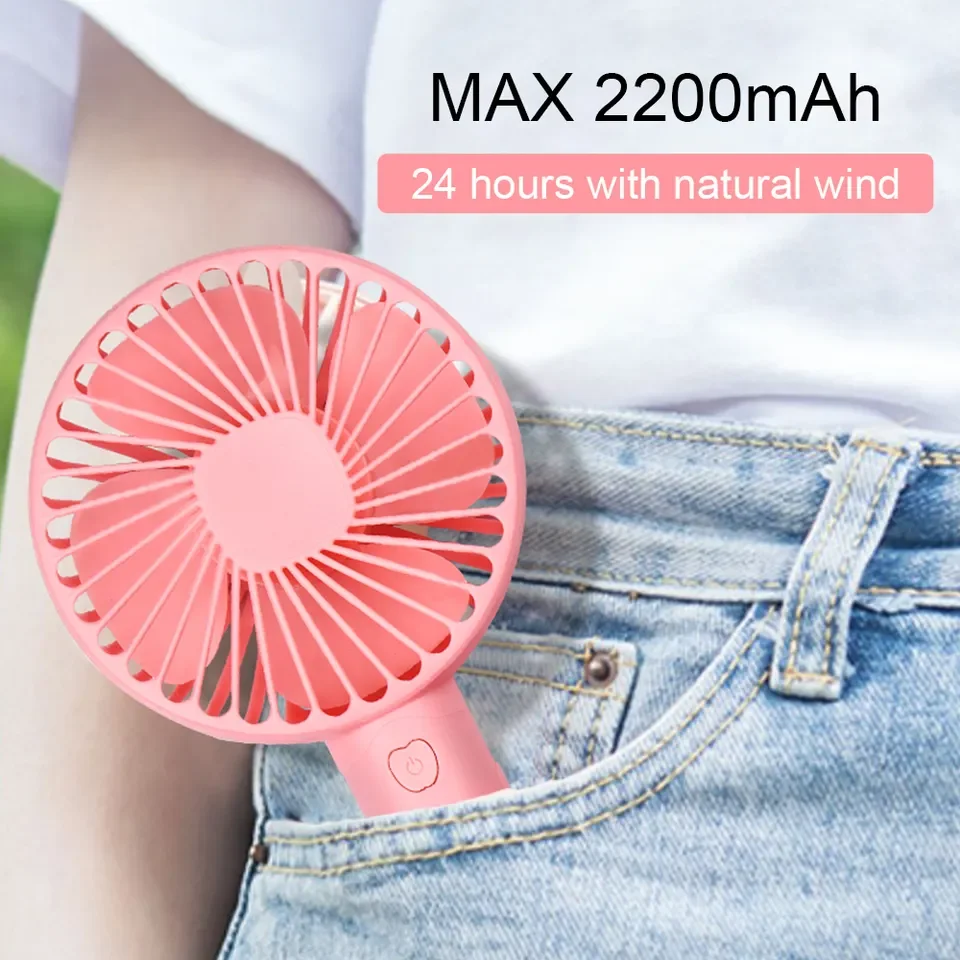 Portable Usb Handheld Ceiling Fan Lash Table Rechargeable Mini Fan Portable Hand Held Mini Fan Usb