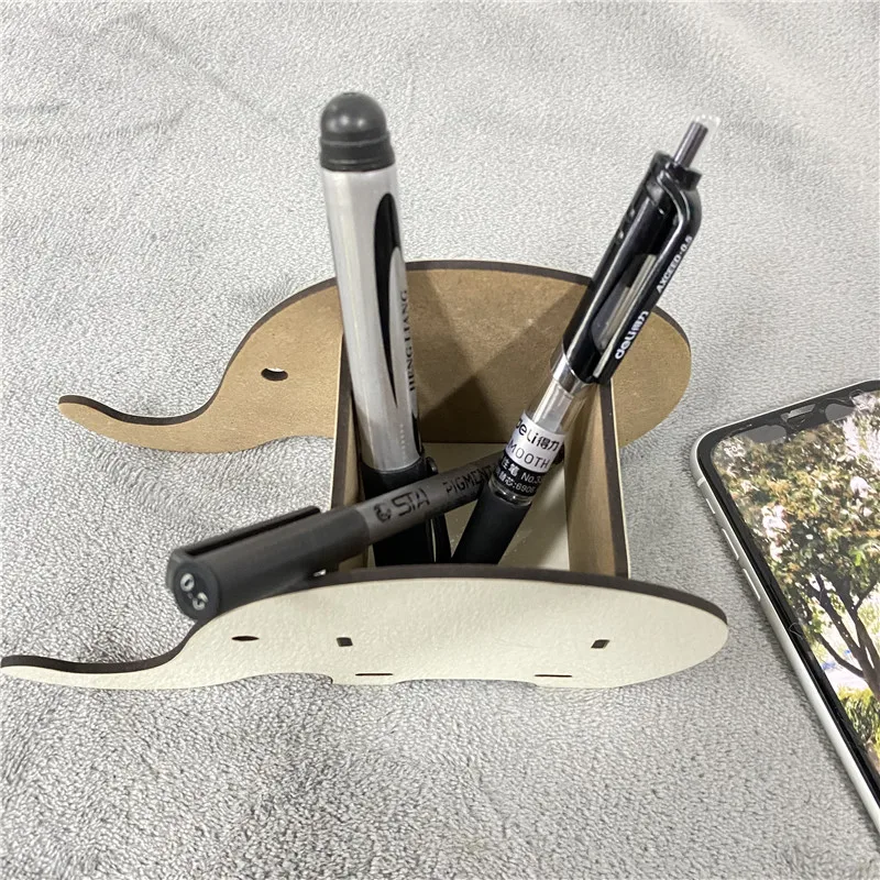 mdf hardboard Wooden Pen Holder Pencil Container Pen Pencil Holder with Phone Stand for Dye Sublimation Heat Press