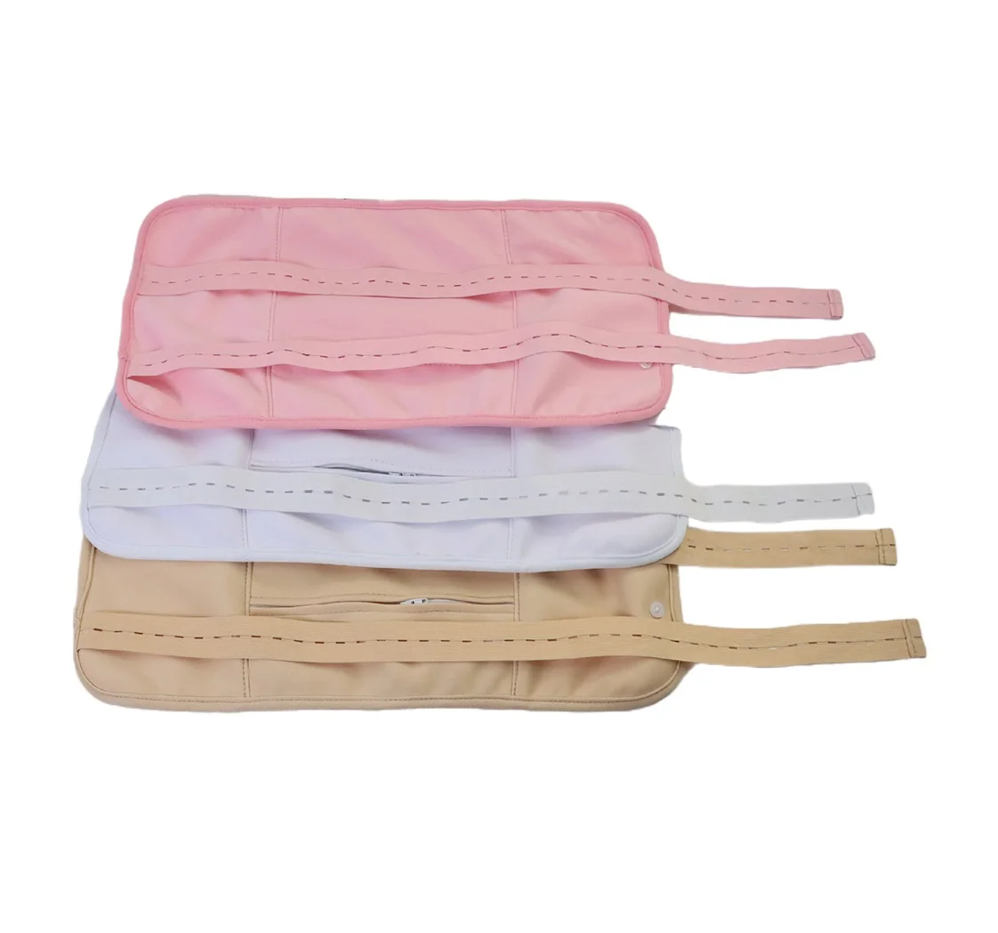 Reusable washable soft cotton castor Oil Compression Body Wrap Waist castor Oil Pack Kit Liver Detox Button Elastic strap style
