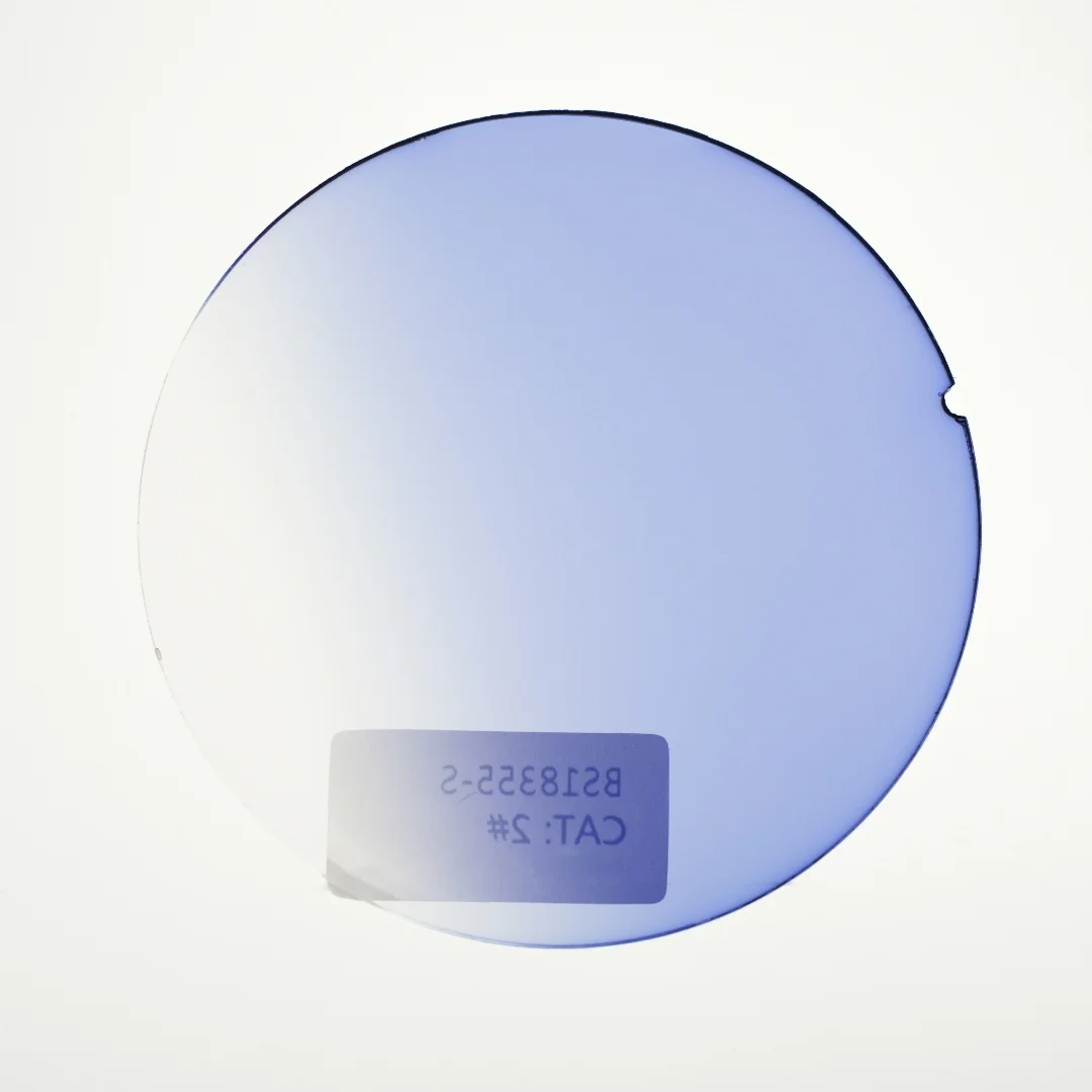 high quality  wholesale  factory price   Gradient Tinted PC Polarized Lens 1.49 1.50 custom CR coating Sunglasses Lenses