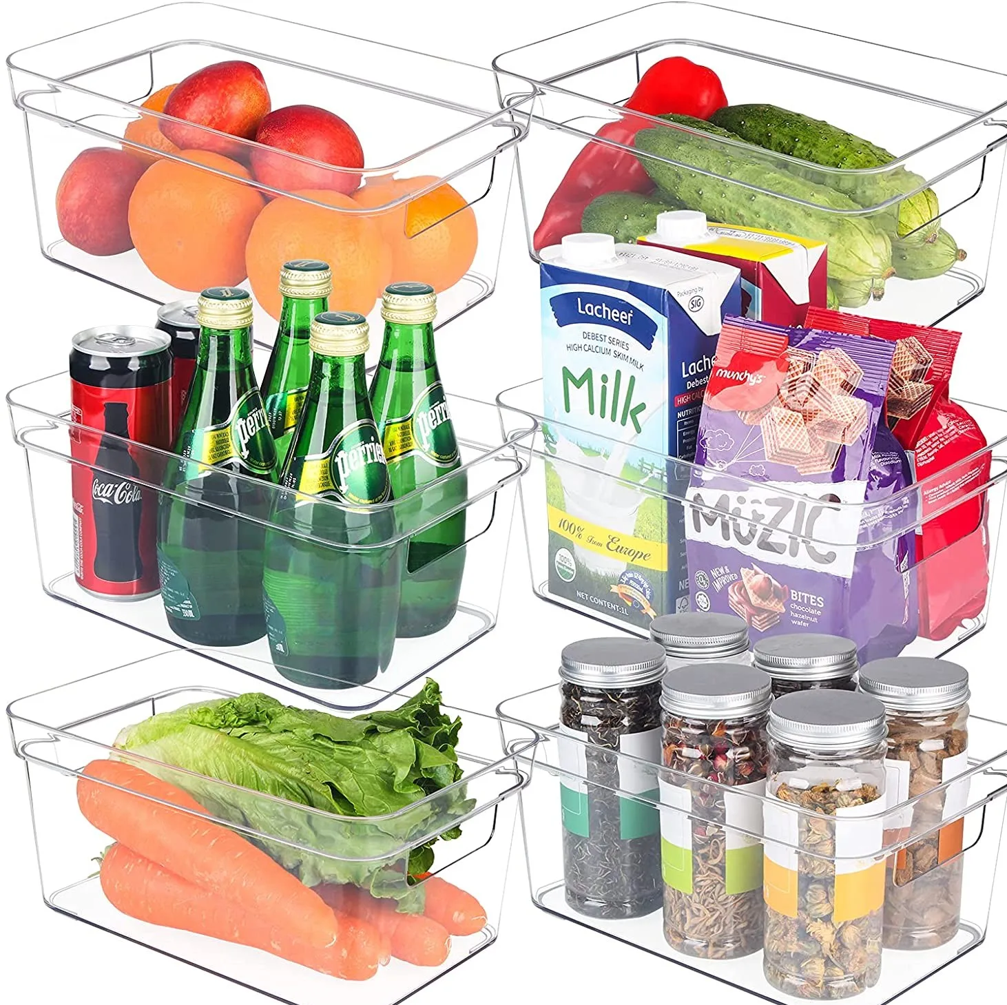 Adjustable Fridge Organizer Drawer Acrylic Egg Holder Refrigerator Organizer