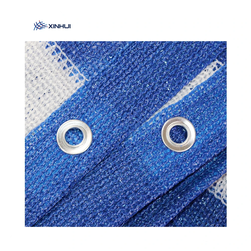 Blue and White Stripes Plastic Garden Sunshade Net Fireproof Balcony Privacy Screen Balcony Netting