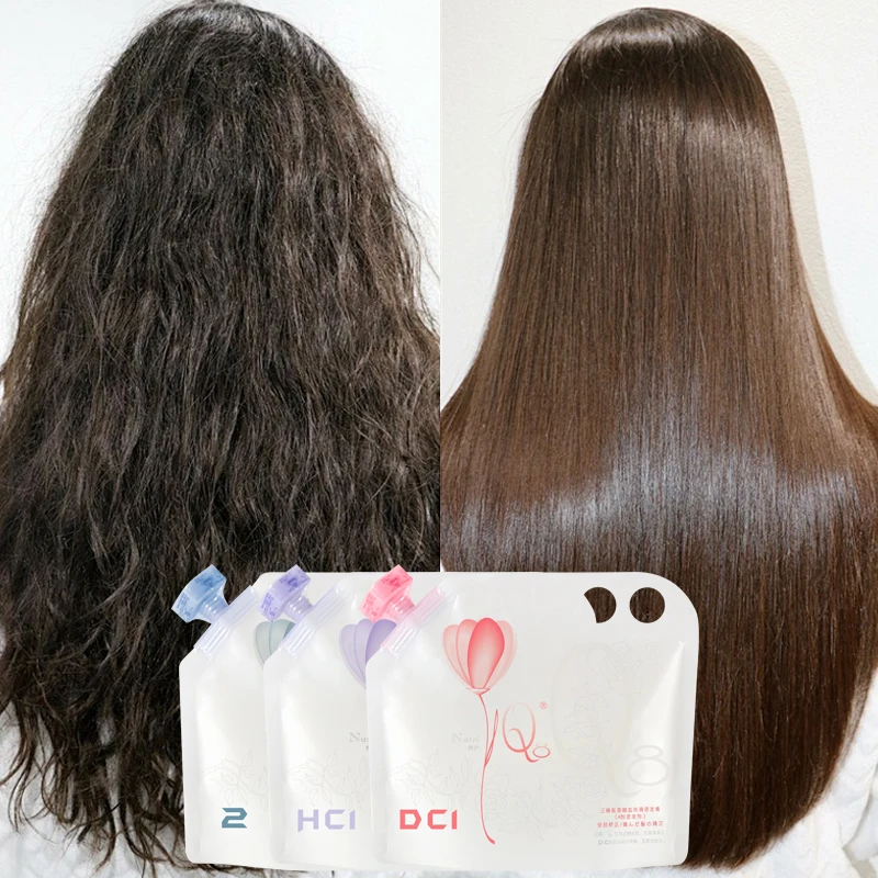China manufacturer permanent hair straightener cream factory price Q8 brand rebonding kit hair straightening cream for salon