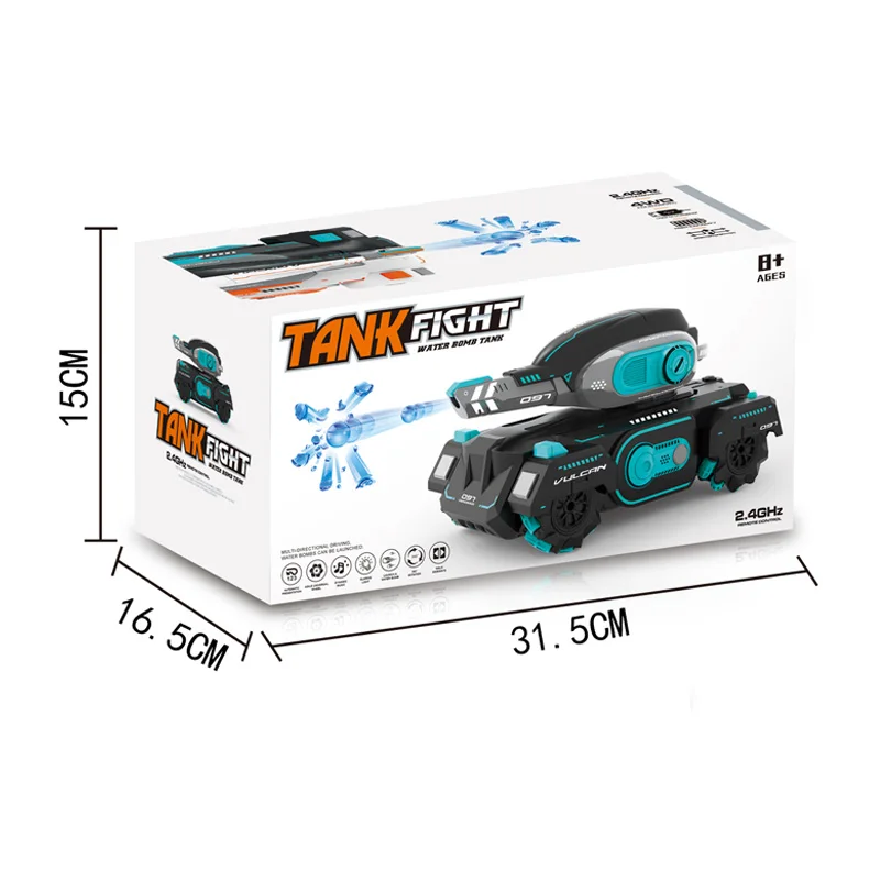 New products 2022 burst remote control water bomb tank car toy  2.4G stunt car four-wheel drive rc car off-road vehicle for kids