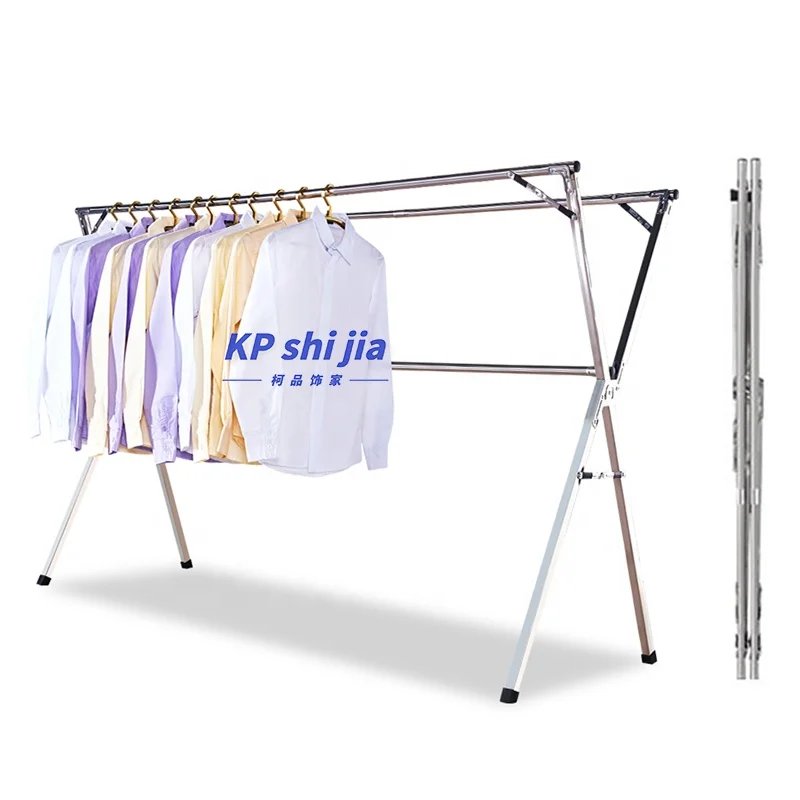 
Stainless Steel Clothes Drying Rack Hanger Stand For Boutique Display 