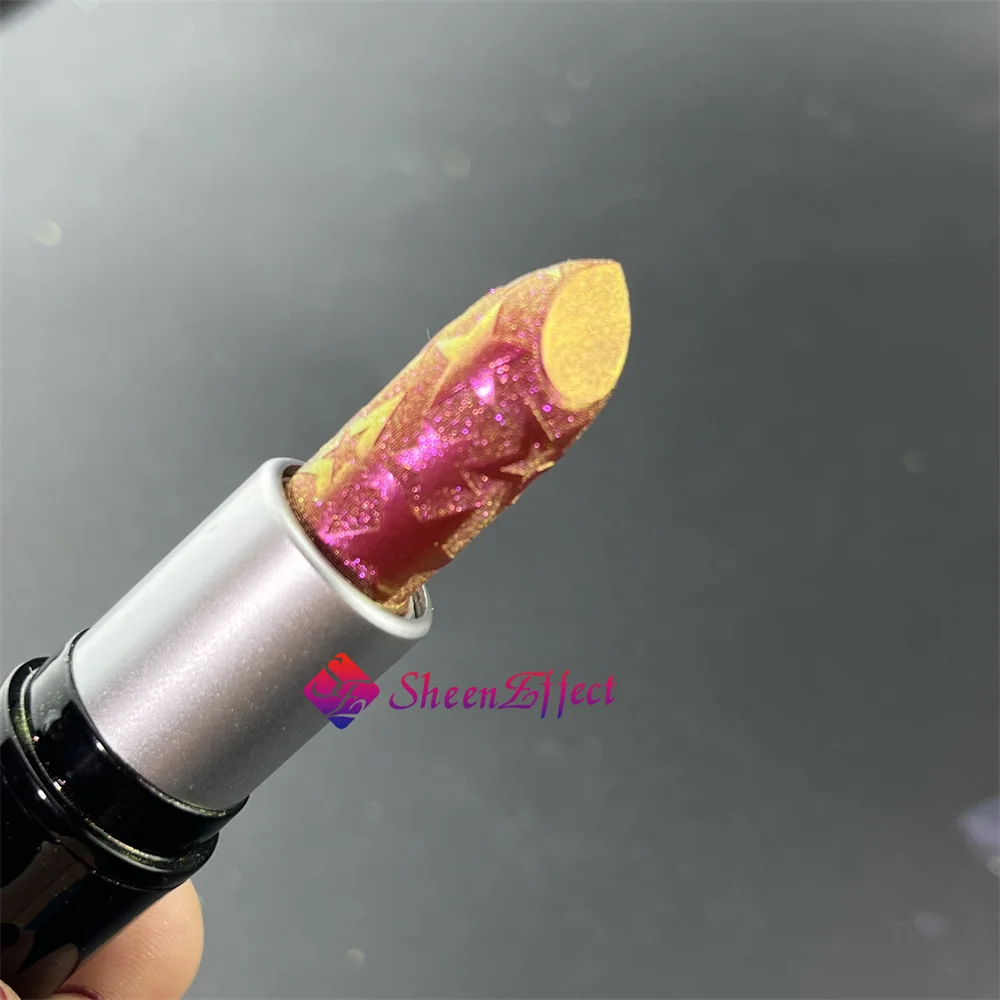 Diamond Lipstick Chrome Lips Chameleon Effect Powder for Metallic Red Lipstick