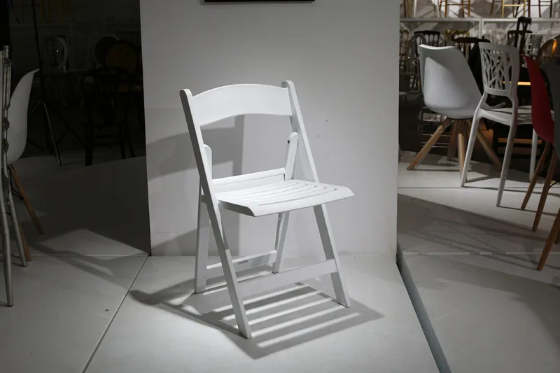 cheap white PP resin plastic wedding events folding chairs