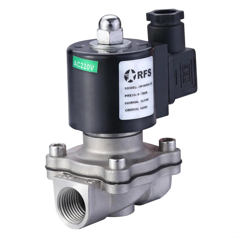 2W 1/4in-2in Solenoid Valve 12V 24V 220V 230V Direct Acting Electric Solenoid Valve Normally Closed Brass Water Solenoid Valve