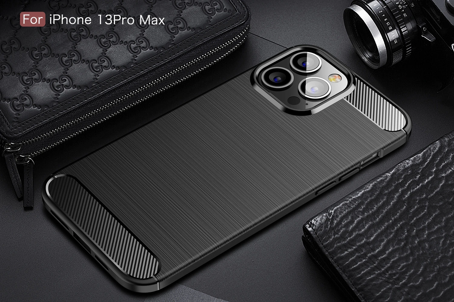  Flexible TPU Silicone Soft Carbon Fiber Anti-Scratch Shockproof Protective Case For iPhone 13 Pro Max Mini 12Pro