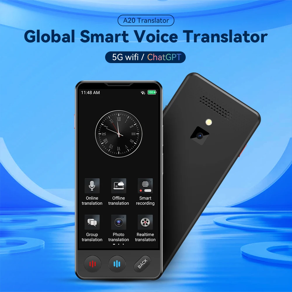A20 wifi 139 languages online translator japanese korean chinese language learning translator machine smart language translator