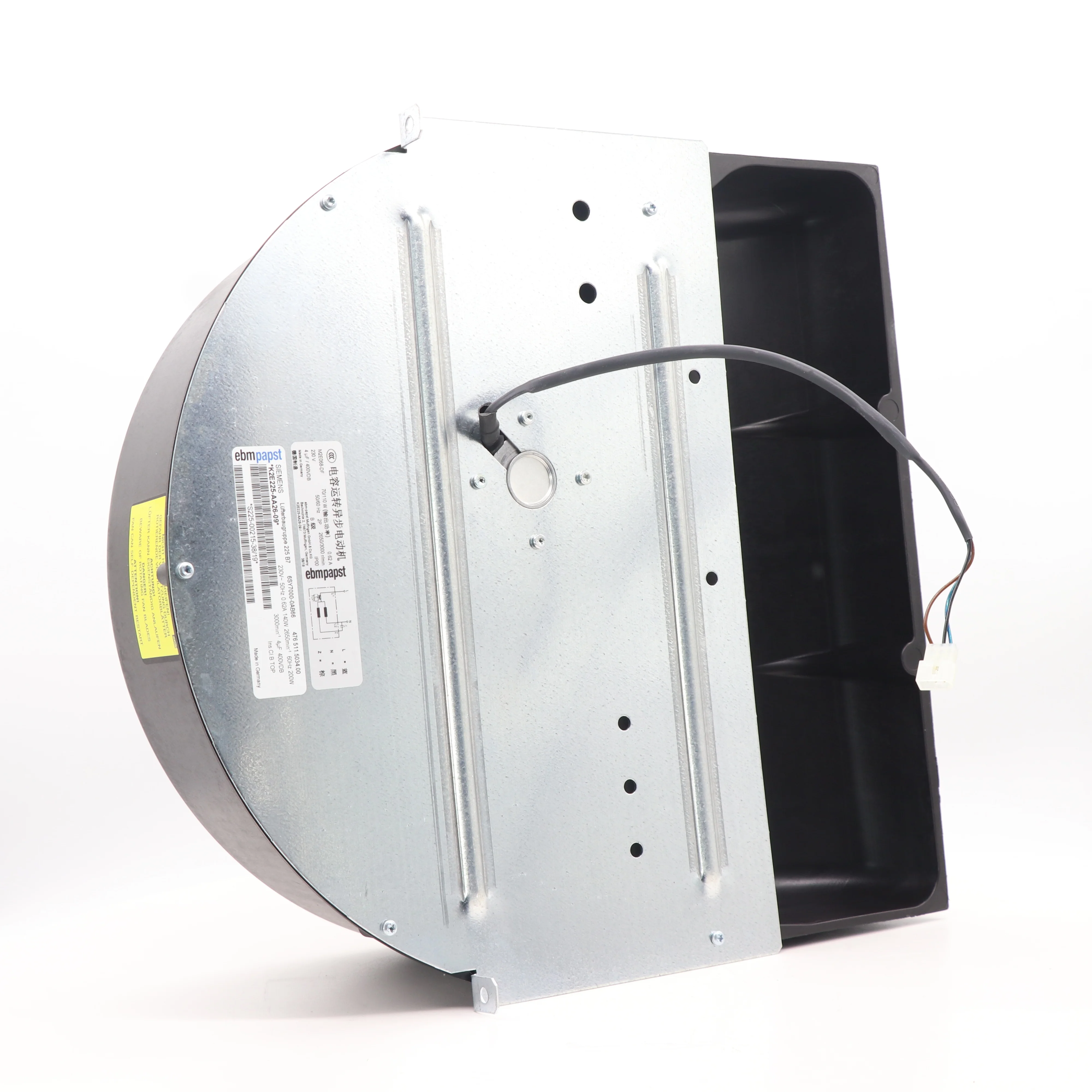 ebmpapst K2E225-AA26-09 140W 0.62A 225mm 230V AC 2650RPM Ball Bearing Backward Curved Siemens Inverter Centrifugal Cooling Fans