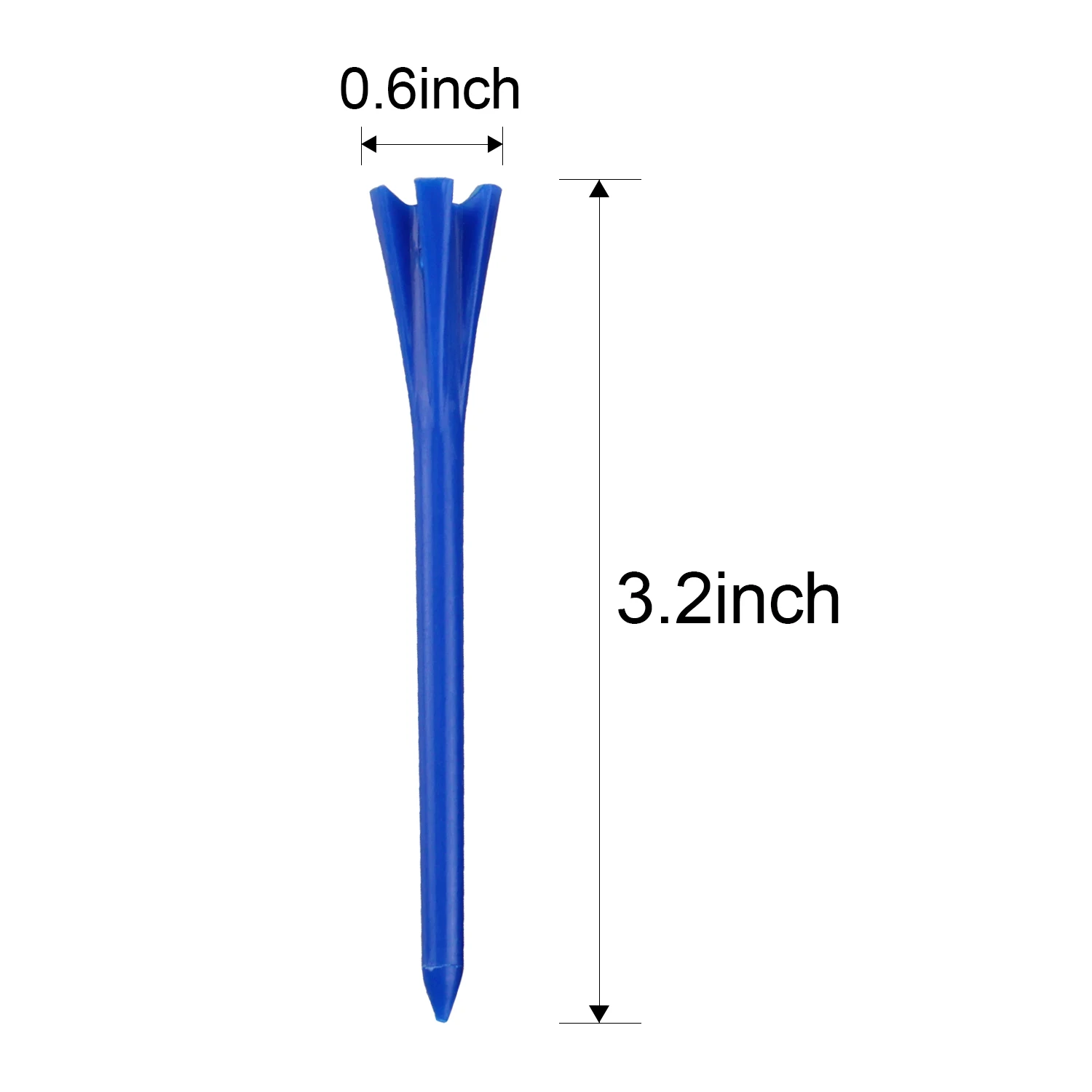 3-1/4 Inch  5 Prongs Plastic Tees Side Durable Tees Reduce Friction Golf Tees for Golf Ac