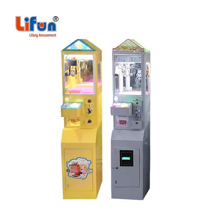 Lifun Coin Operated Small Claw Machine Mini Doll Crane with Cash Bill Acceptor for USA Market