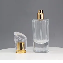 50ml Luxury Men Glass Oil Bottle Wholesale Crown Essential Perfume Bottle