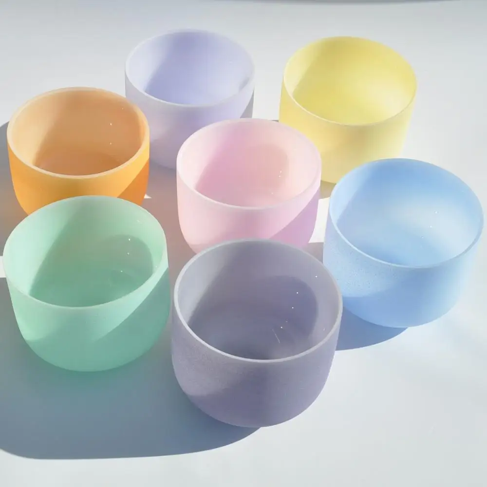 HF Custom Design Color Quartz Crystal Singing Bowl Set