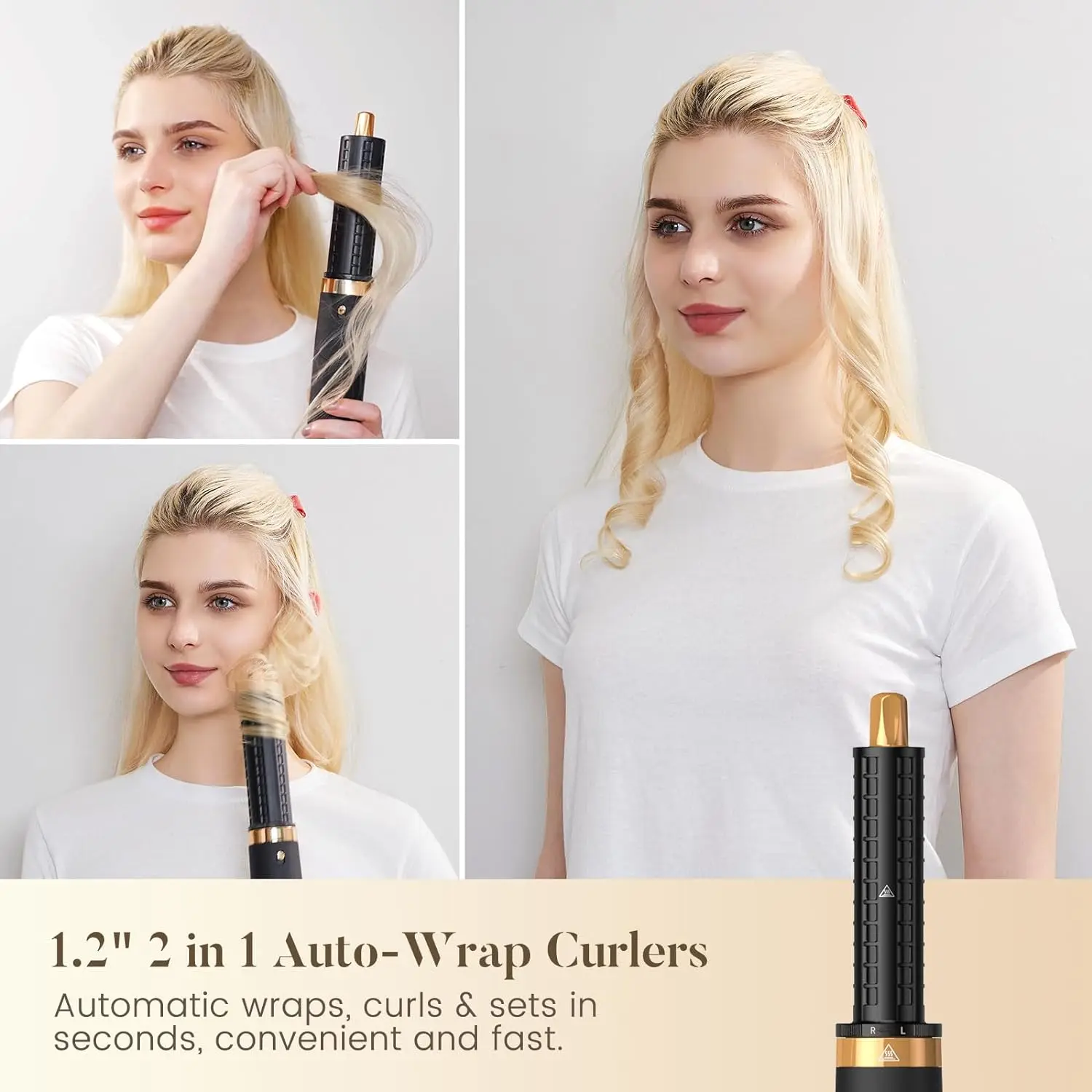 professional Air Styling Drying System 110000 RPM High Speed 7 in 1 folding Hair air Styler Set with Auto Wrap Hair Curlers