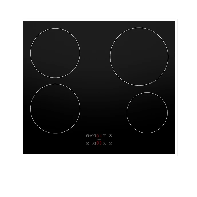 24-дюймовая индукционная плита с 4 конфорками, жесткая Проводная Встроенная 60 см индукционная варочная плита