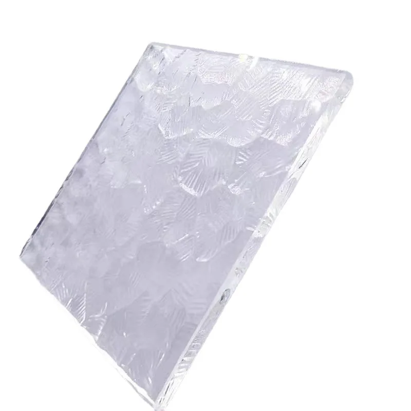 Custom Design Embossed Decorative Glass Panels Home Decor Building Glass Panel Colored Embossed Decorative Glass