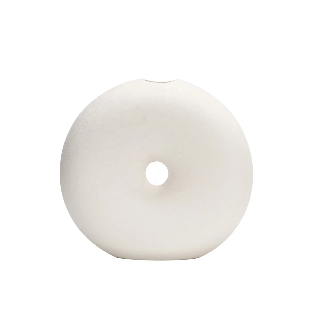 Modern Porcelain Ceramic Vase Home Decoration Wedding Shaped White Flower Vase