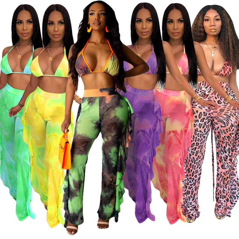  Уникальный сексуальный женский бикини с принтом tie dye купальник пляжная одежда купальный костюм 2021 купальные костюмы для