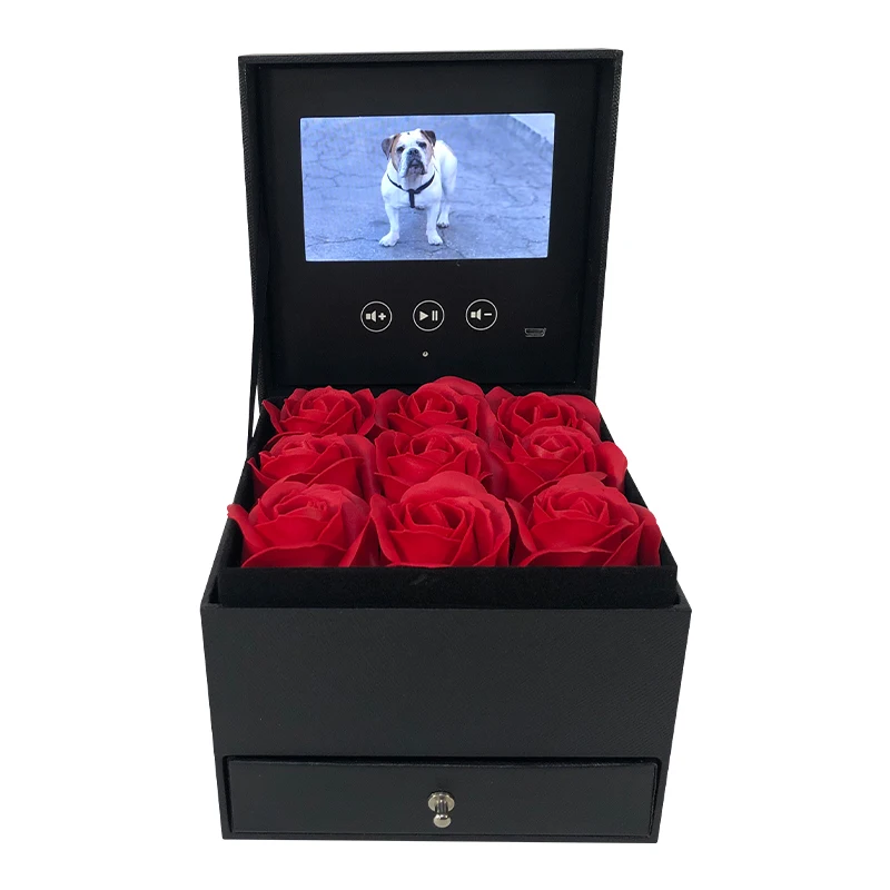 Upload Your Video lcd Screen Wedding Supplies Flower Box For Wedding Supplies