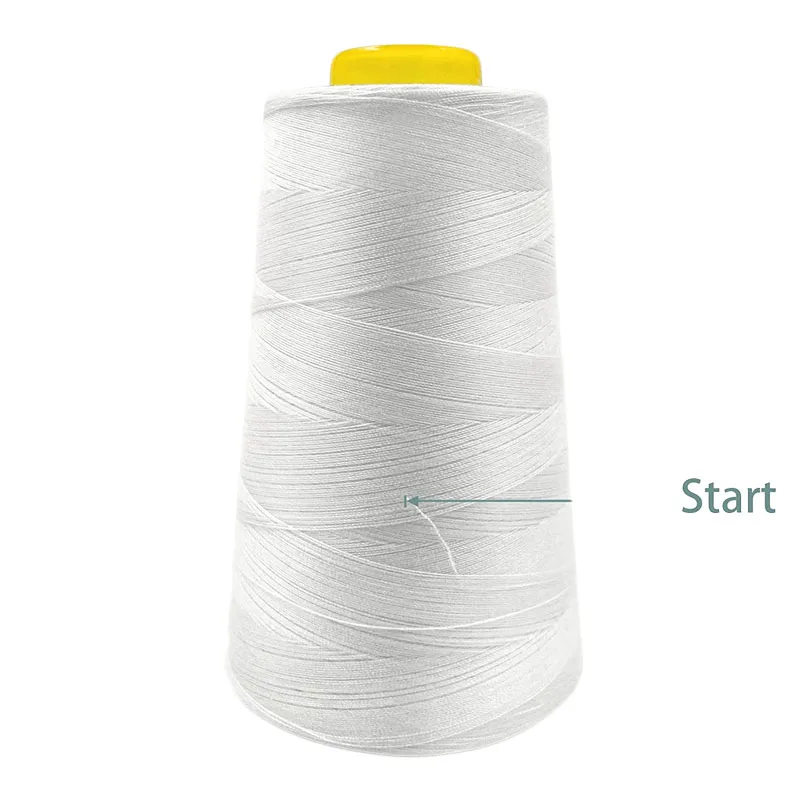 Hot Selling 40/2 100% Polyester Sewing Thread Raw White Spun Fibra De Poliester Hilo for Dyeing