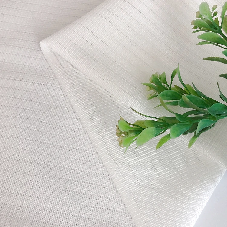 Ready Made Bedroom Living Room voile wedding white knit mesh plain sheer 100% polyester fabric