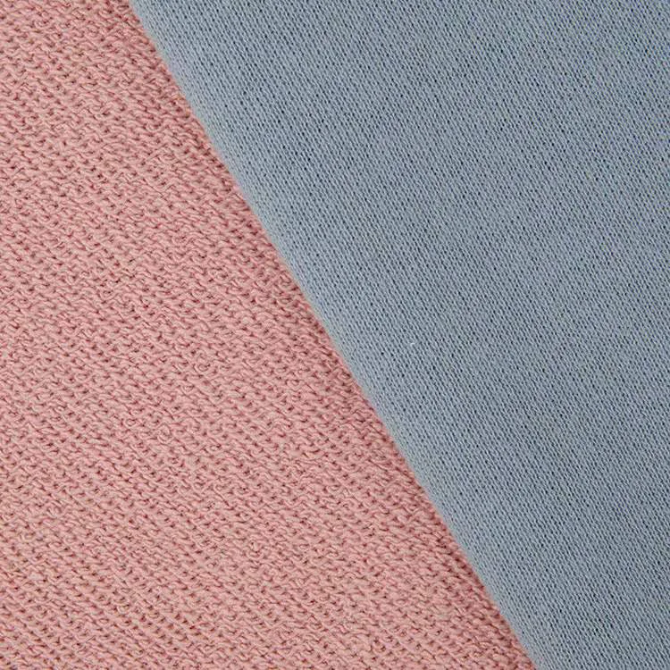 95% organic combed cotton 5%spandex 250 300 500 600gsm French Terry rolls fabrics for Cloth hoodies sweatshirt