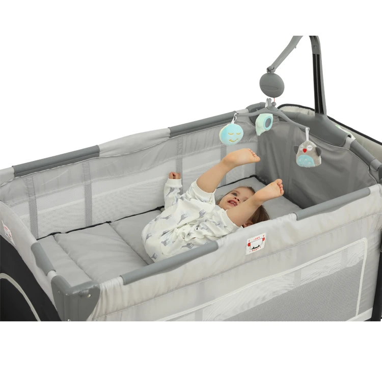 Foldable Travel Portable Folding Nursery Convertible For Baby Playard Crib