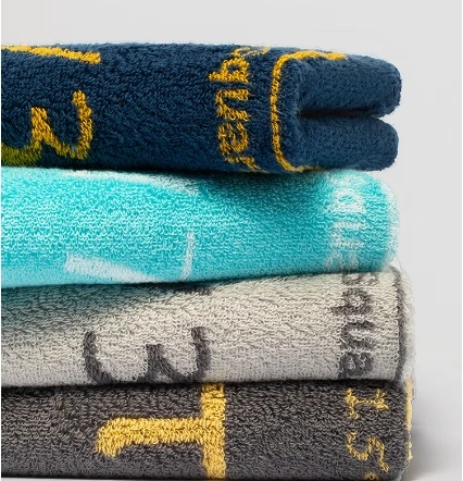 Personalised custom super high quality 100% cotton jacquard oversized sublimation printed fitness towel with logo