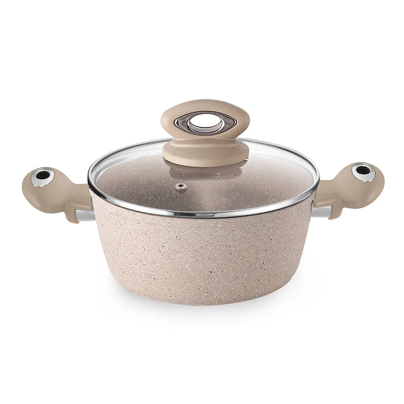 Professional  Granite Forged Aluminum Ceramic Casseroles with Lid