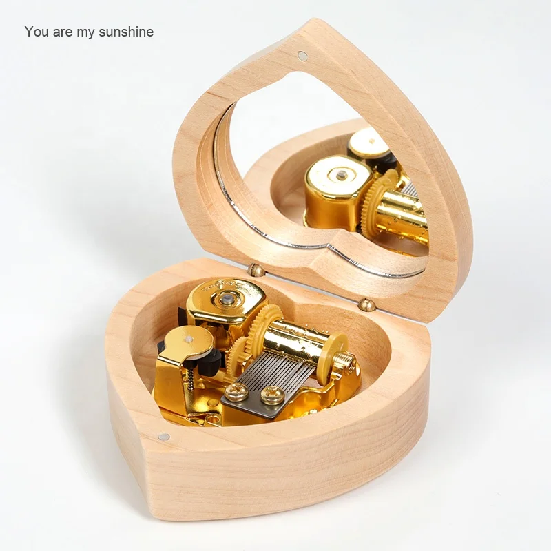 Custom Wooden Music Box DIY Personalized Logo You are my sunshine