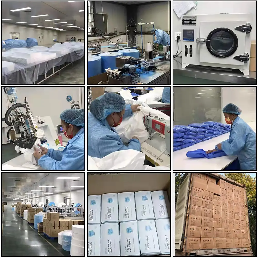 Custom Non Woven Ppe Pp Pe Safety Protection Coverall Type 5/6