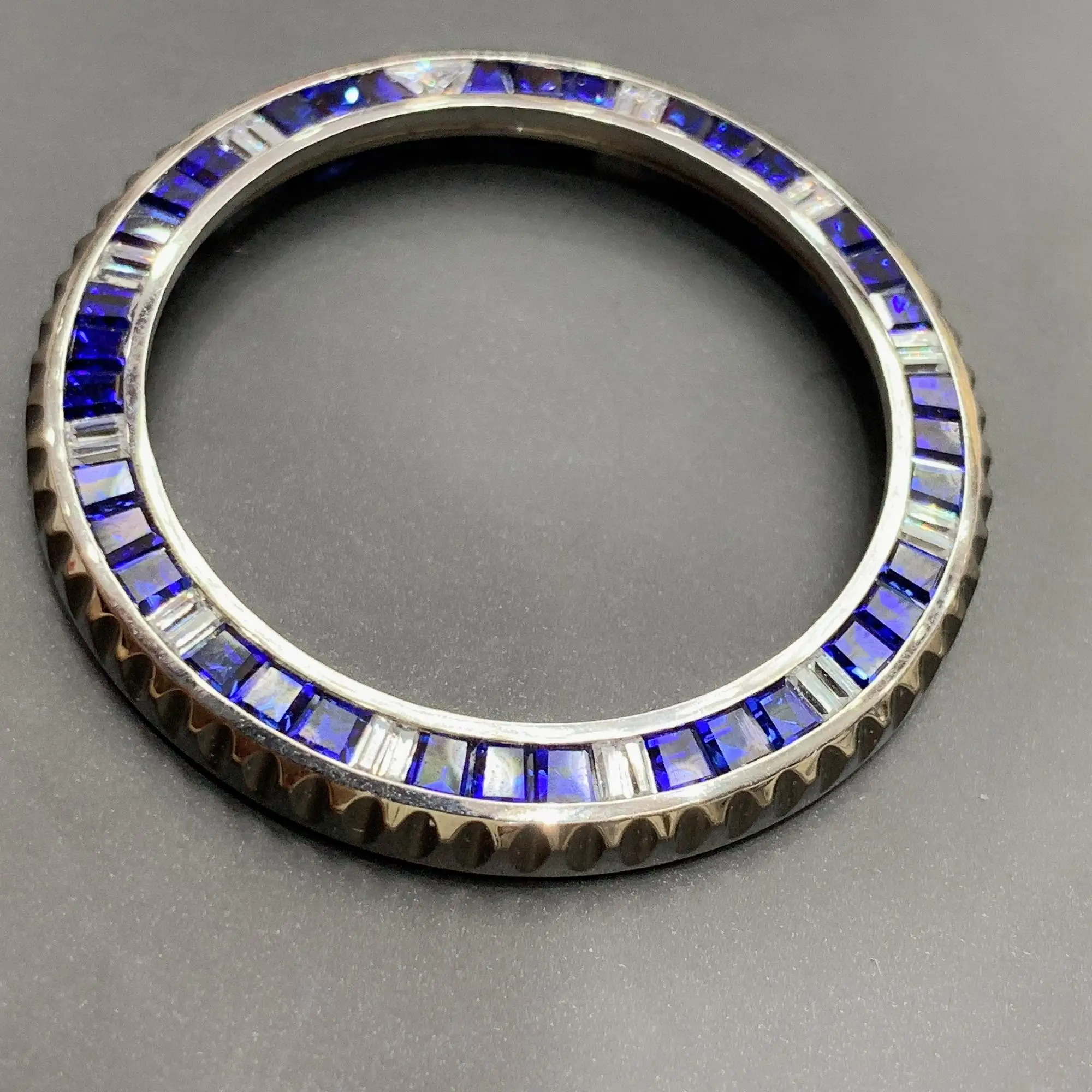 Suitable for brand watches Stainless steel watch bezel 18kgold diamond Synthetic gem Moissanite CVD  watch bezel