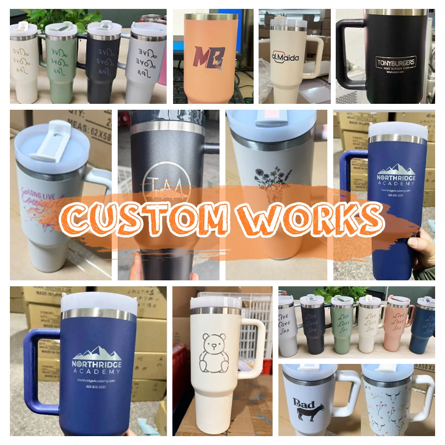 40Oz H2.0 Stainless Steel Tumbler Cups 2Nd Generation Thermal Mug Car Mugs Vacuum Insulated Water Cup Coffee Mug