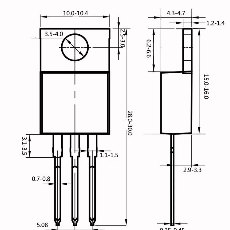 Source, manufacturer direct, Schottky diode MBRF30200CT TO-220F package, series high voltage, bridge, diode