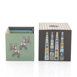 Personalized Handmade paper animal kids interlocking building block toys building block