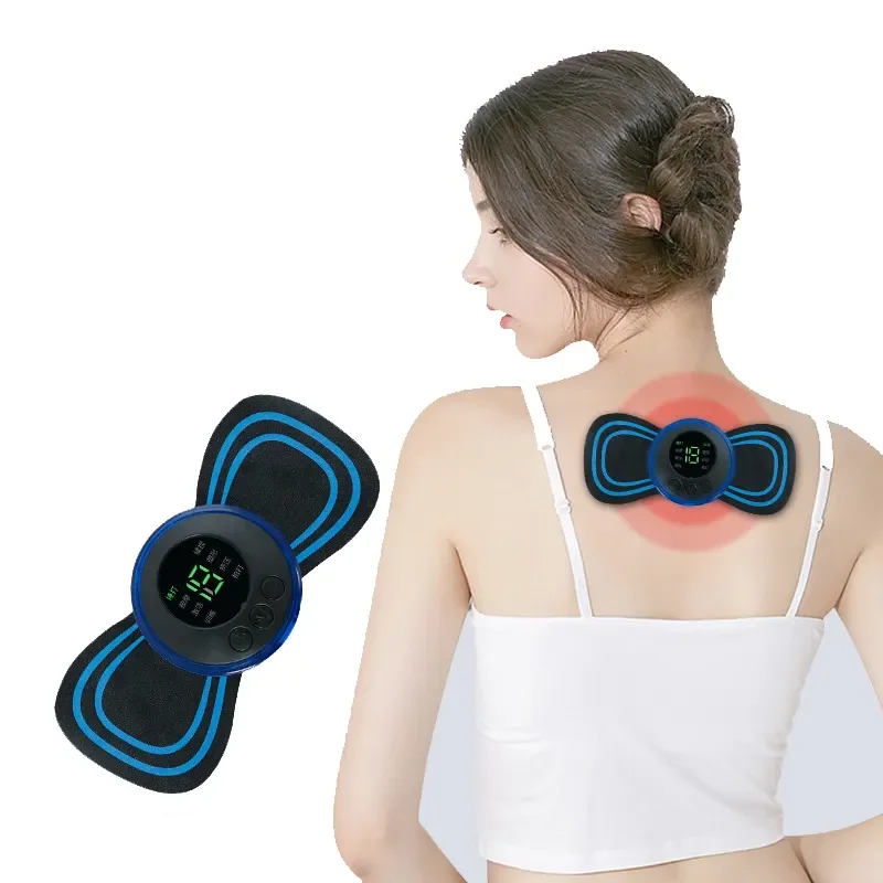 Popular Portable Whole Body Massager EMS Mini Patch  Electric Pulse Muscle Stimulator Butterfly Massager
