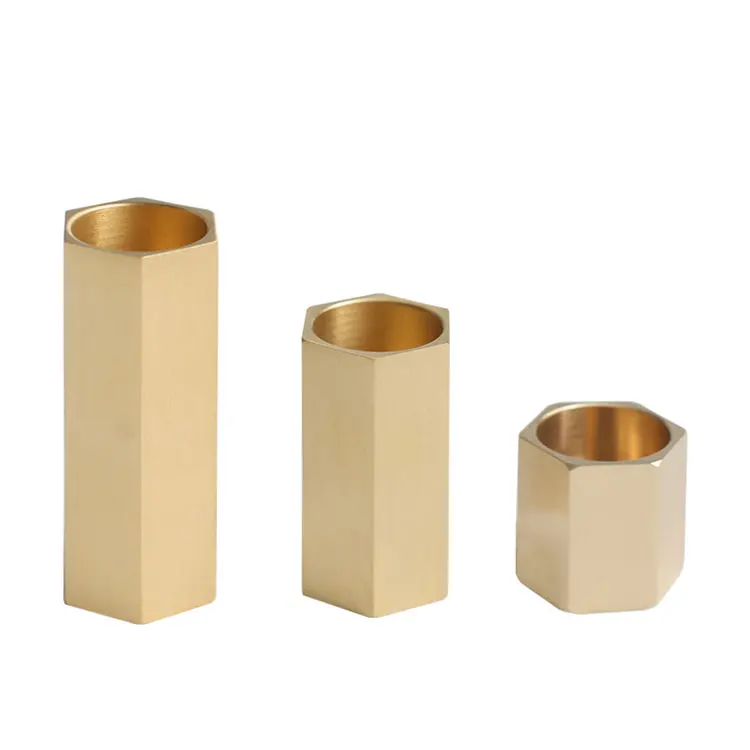 Church Gold Copper Metal Candlestick Candle Holders Stand Home Decoration Candle Holder Nordic Home Decor Ceramic Candelabra