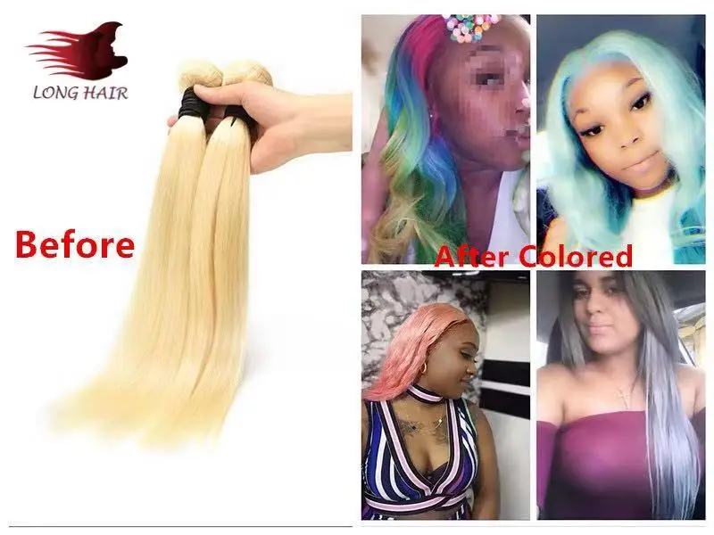 Высококачественные 100% натуральные человеческие волосы, волнистые бразильские волосы 10 А, 613 светлые волосы