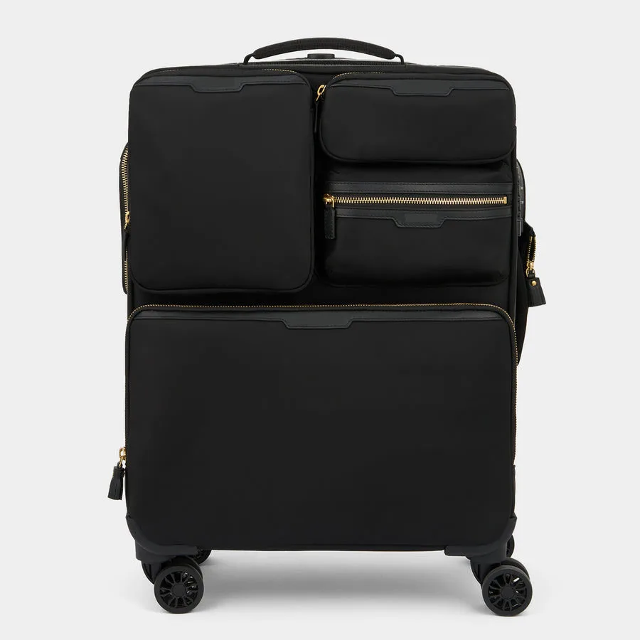 Custom Soft Nylon Luxury Carry-On Suitcases with Zipper Closure for Daily Life and Airplane Travel