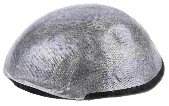 Human hair prothesis toupee for men full skin with single knots thin skinhair system