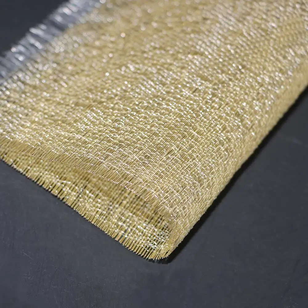 copper silk net wedding decoration decorative metal wire mesh for glass lamination gold color decorative metal wire mesh
