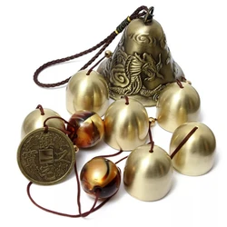 Metal Wind Chime alloy Bell Pendant Bell Wall Clock Balcony Metal Craft Christmas Chinese Bell