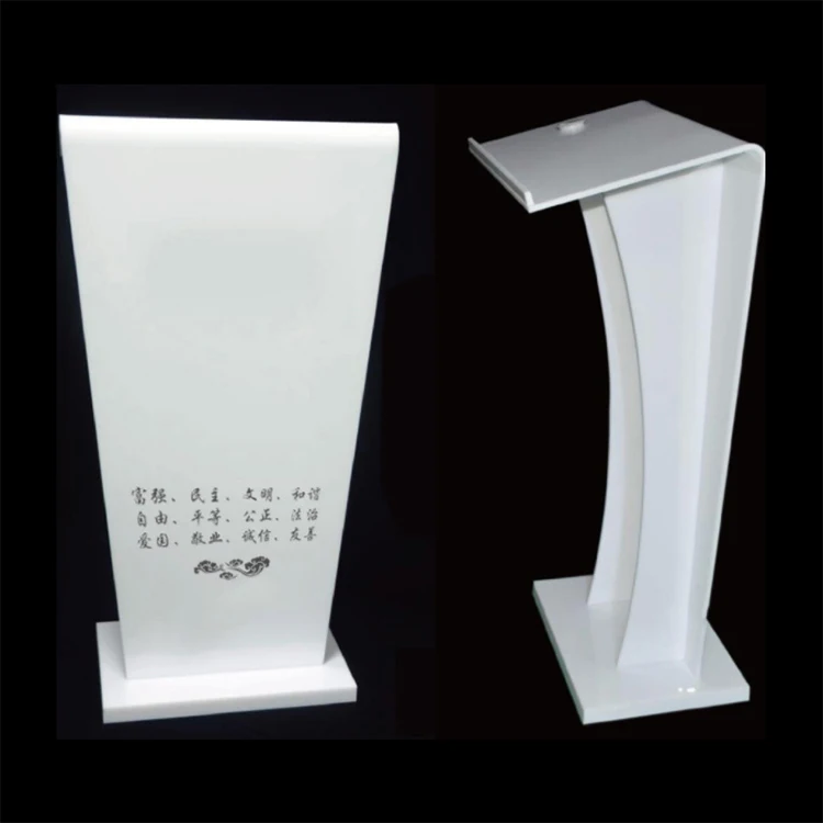 
Customized modern acrylic podium hotel conference school podium with led lights 