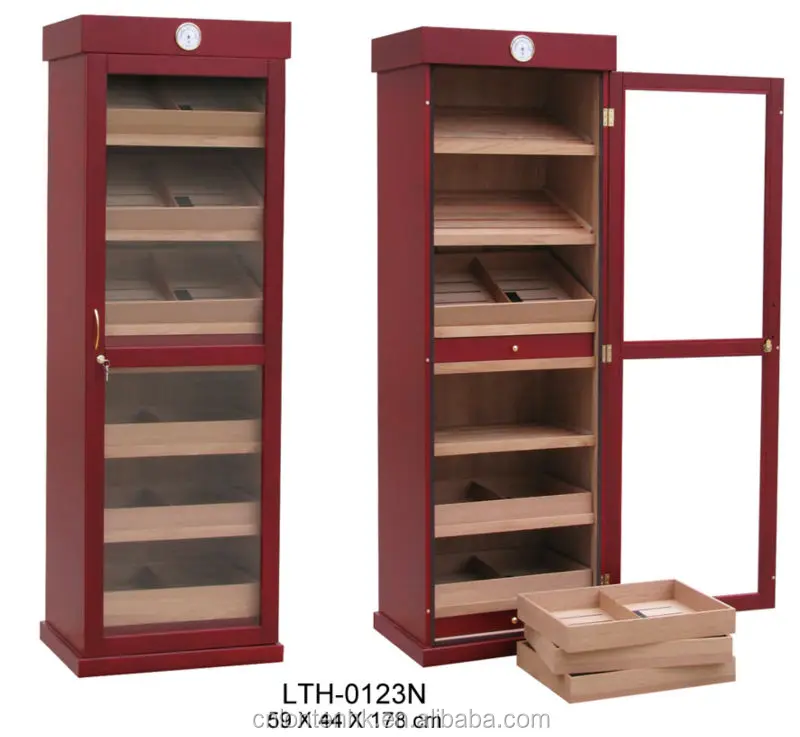 Large LED Cedar wood Lined Trays Display 2000ct cigar humidor cabinet