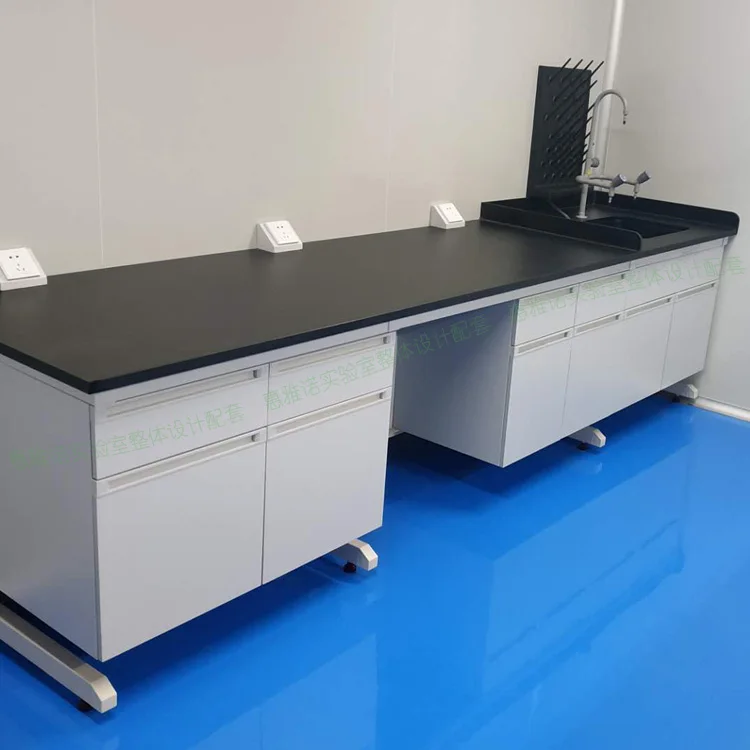 High Quality Laboratory Furniture Center Lab Bench for Physics Science Biology Study Science Lab Table Waterproof Top Body Steel