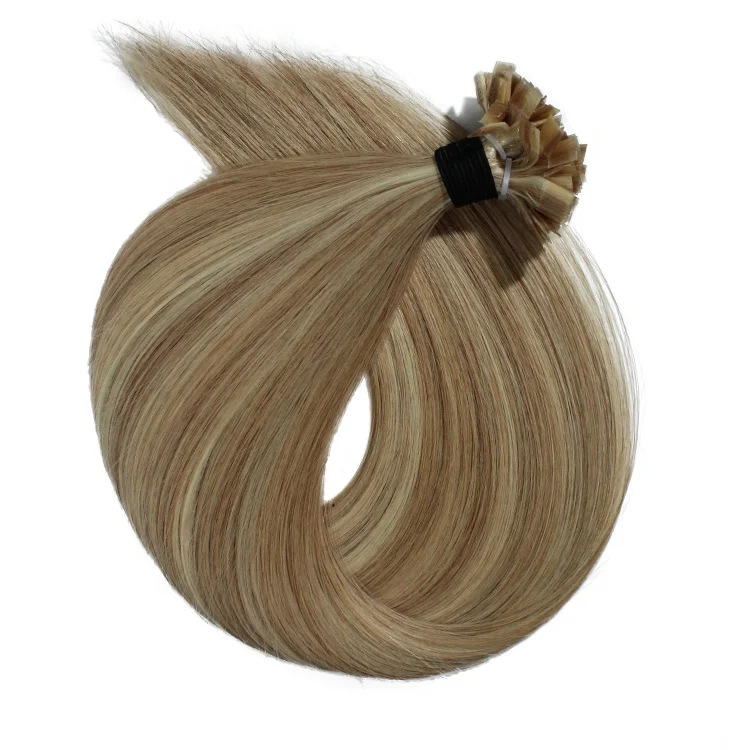 Wholesale Russian Virgin Human Hair Keratin Flat tip Double Drawn Pre bonded K Tip Hair Extensions