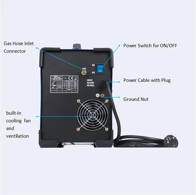 110V/230V Gasless Mig Welding Machine Portable 3IN1 Mig/Tig/Mma Welding Machine